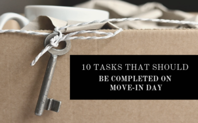 10 Tasks that should be completed on Move-in Day