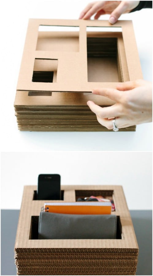 Cardboard Desktop Organizer